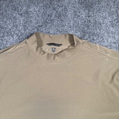 Nike Golf Dri-FIT UV Mock Neck Shirt Mens XL Tan Short Sleeve Tiger Woods