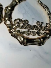 ‘I love you’ Door Knocker Hoops