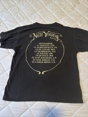 Vintage 1992 Rare Neil Young Solo Harvest Moon Tour Shirt Small Black
