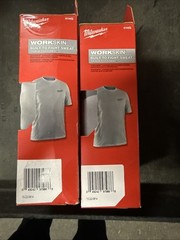 2- Packs Milwaukee Workskin 414G-XL Lightweight Performance Tee Shirt Gray