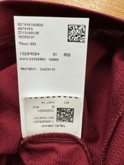 NEW-MEN’S HUGO BOSS T-SHIRT WITH MONOGRAM JACQUARD, #50503121, DARK RED $148.00