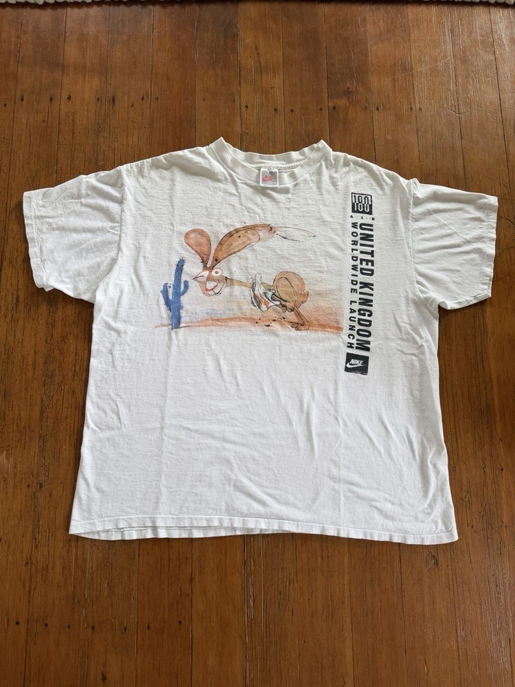 Vintage Nike Ralph Steadman Grey Tag T Shirt 90’s Air Max 180 Promo Very Rare L
