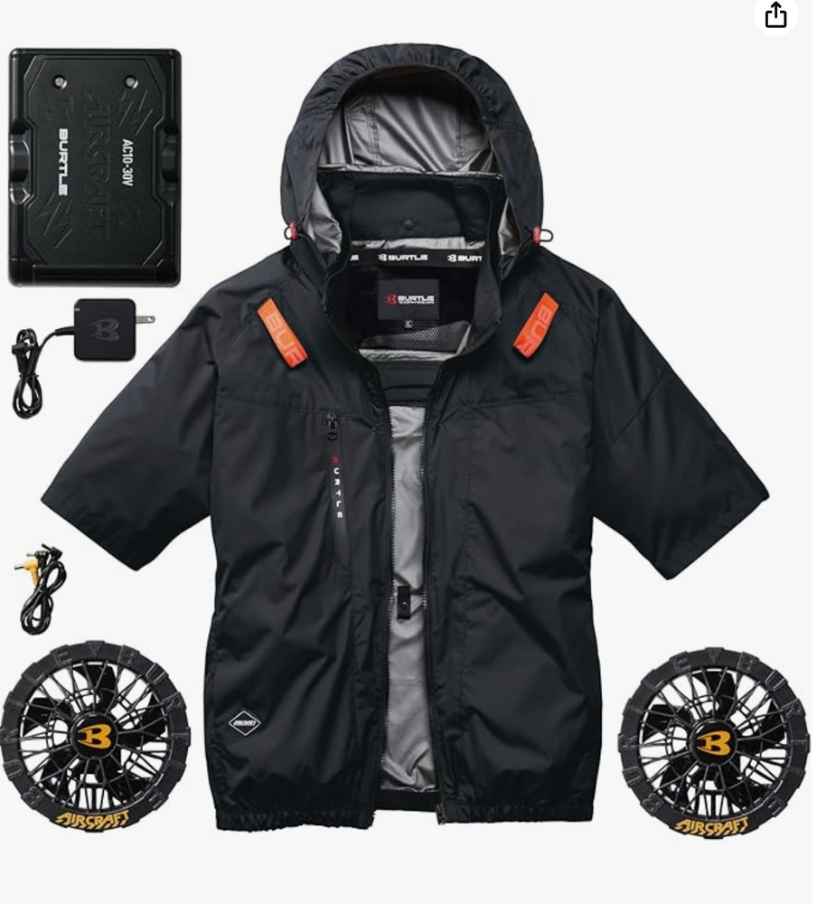 NEW BURTLE 30V Aircraft Cooling Jacket Fan Battery Full Set Ready to Use Japan