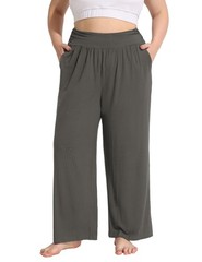 Plus Size Wide Leg Yoga Pants for Women Loose Comfy Lounge Pants High Waisted…