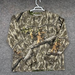Magellan Mossy Oak Shirt Mens Large Brown Camo Long Sleeve Hunting Outdoors