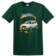 Fiat 147 Old Car T Shirt Classic Retro Compact Hatchback Tee