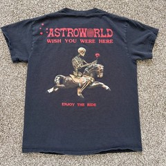Travis Scott Astroworld Wish You Were Here T-Shirt Black Tour Merch Size Medium