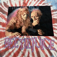 Beetlejuice Shirt Tie Dye Long Sleeve Unisex XL Graphic Print Cotton Tee