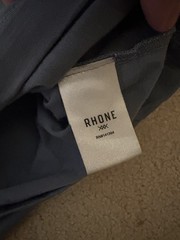 Rhone Henley Shirt Mens XL Gray Short Sleeve Merino Wool Blend Base Layer Casual