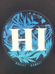 O’Neill Standard Fit Hawaii Graphic Print Crew Neck Short Sleeve T-Shirt L