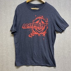 Anvil Lightweight Mens Large Anthem Off Road Black Graphic T-Shirt
