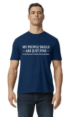 People Skills Funny Mens T-shirt Graphic Tees Humor Jokes Adult Adulting Mens