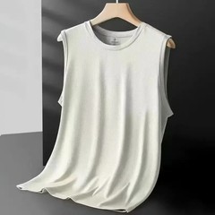 2026 Men’s Ice Silk Mesh Vest Lightweight Sports Summer Wear Sleeveless T-shirt