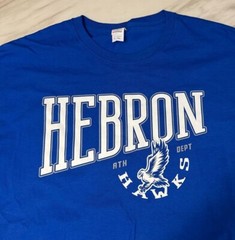 Fruit Of The Loom Short-sleeve Mens Graphic Print Casual T-shirt Sz L Ultra Blue