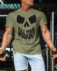 078. Kill Your Workout Funny Workout Gym T-Shirt for Men