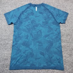 GymShark Camo T Shirt Men’s Small Training Blue Performance Workout Logo Mesh