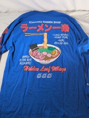Naruto Shippuden Ichiraku Ramen Shop Long Sleeve T-shirt Blue Men’s Size M