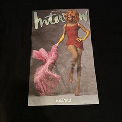 RARE MSGM Capsule Collection With Interview Magazine Shirt RuPaul Cover M/L
