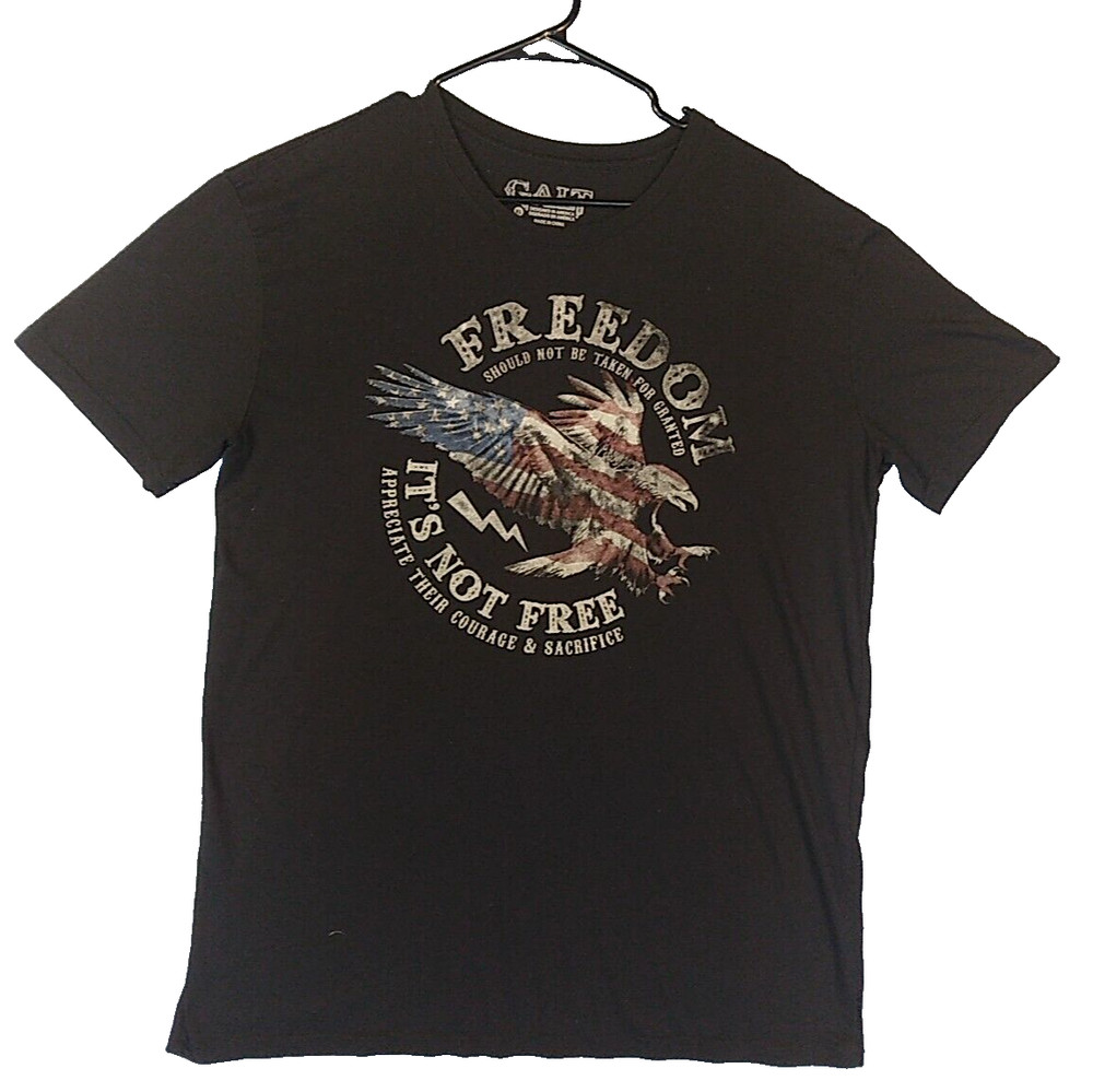 Galt Short Sleeve Graphic T-Shirt Freedom It’s Not Free Patriotic Size XL