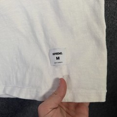 Supreme Shirt Mens Medium White SS24 SICK Logo Spellout Skate Baggy Boxy