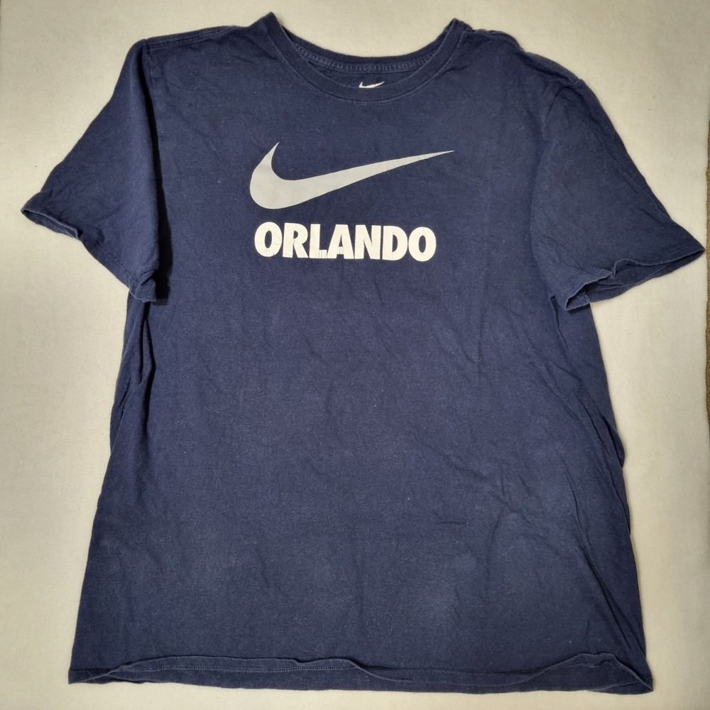 Nike Men’s T-Shirt 100% Cotton Athletic Cut Size XL USED Navy Blue Color