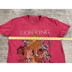 Disney T-Shirt Unisex Medium Red The Lion King Graphic Crew Neck Heathered Tee