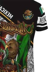 PLAYERA MEXICO CAMISETA DE CUELLO REDONDO ESTAMPADO 3D DE ALTA CALIDAD
