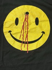 Vintage Bullet Hole Smiley Face Wild Oats Headshot T-Shirt Mens XL Single Stitch