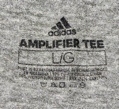 Adidas Go To Tee Mens T-Shirt Size Large Gray Black Red 3 Stripe Logo