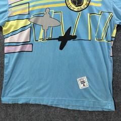 VTG 80’s BODY GLOVE T Shirt Mens M Blue Yellow Single Stitched Surf Art Beach