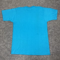 Vintage Fruit of the Loom Shirt Mens Large Teal Blue Single Stitch USA 1990s