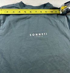 Sonneti London Crew Neck Essential T-Shirt in Grey Blue Athleisure