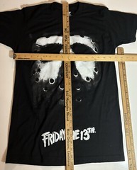 Adult S Friday the 13th Tee T Shirt Michael Myers Horror Jason Mask Double Sided