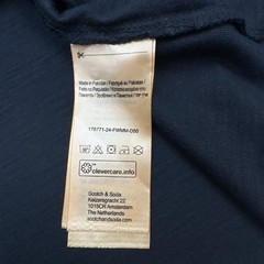 Scotch & Soda Shirt Mens Small Blue Long Sleeve Henley Free Thinkers Organic Tee