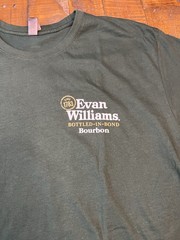 Evan Williams T-Shirt Men L Black Kentucky Straight Bourbon Whiskey Front Print