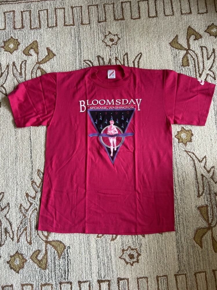 Vintage 90s 1990 Nike Bloomsday Finisher T-Shirt L Large USA Single Stitch NEW