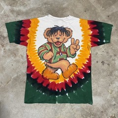 Vintage 1999 Liquid Blue Grateful Dead Rasta Bears Tie Dye Band T-Shirt Medium