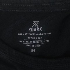 Roark Shirt Mens Medium Black Premium Tee 100% Organic Cotton Chest Pocket Tee