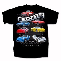 Chevy Chevrolet Corvette Still Plays with Cars Short Sleeve TShirt Joe Blow NEW