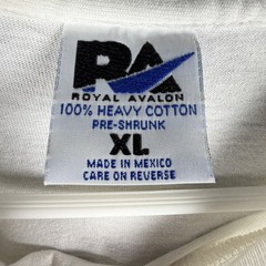 Vintage White T Shirt XL AT&T Cares Cool Graphic Cotton Front Back Hits