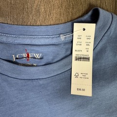 J.Crew Broken-In T-Shirt Mens M Blue Short Sleeve Crew Neck Classic Fit Cotton