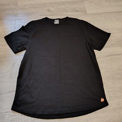 UndrDog Hemp DuraFlow Black T-Shirt Mens Large Bamboo Organic Cotton Curved Hem