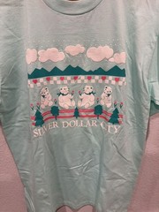 Vintage 90s Jerzees Silver Dollar City Bear Graphic T-Shirt Size Large