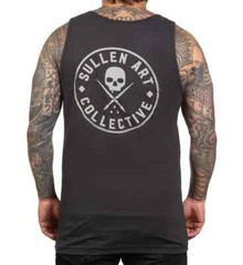 Men’s Sullen Art Co Forever Stretch Limo Black Y2K Tank Top T-Shirt L-XXL