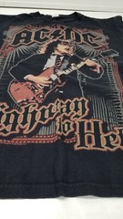 ACDC AC/DC MENS BLACK tshirt angus young highway to hell