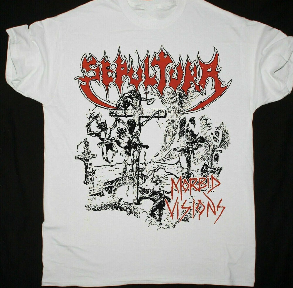 SEPULTURA MORBID VISIONS SHort Sleeve Cotton White Men S-234XL T-shirt