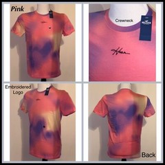 NWT Men’s Hollister Tee Sz M L Yellow Pink Black Red Green White Blue T-shirt