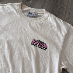 Men’s Adidas Classic Vintage “Always Fresh” Graphic Print T-Shirt Ivory White S