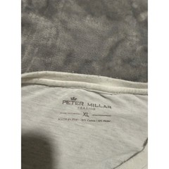 Peter Millar T-Shirt Mens XL White Seaside Cotton Modal Pocket Short Sleeve
