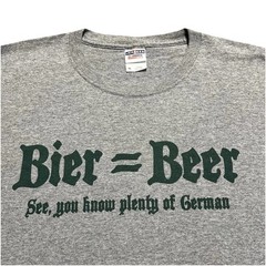 Bier = Beer Funny German T Shirt Schmidt’s Sausage Haus XL